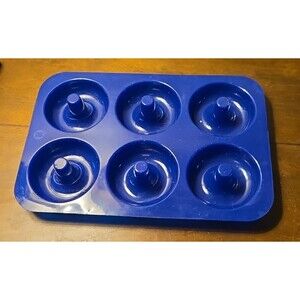 Weight Watchers Bagel / Donut Pan Silicone Baking Mold Blue